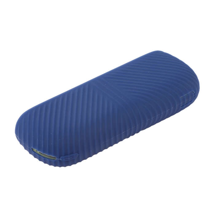 For IQOS ILUMA Silicone Electronic Cigarette Case Charging Compartment With Side Cover(Navy Blue)