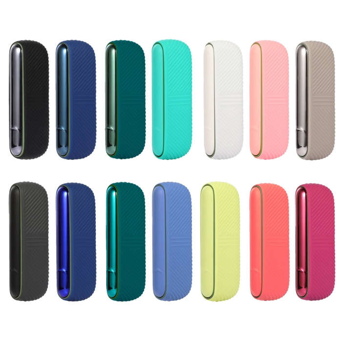 For IQOS ILUMA Silicone Electronic Cigarette Case Charging Compartment With Side Cover(Dark Blue)