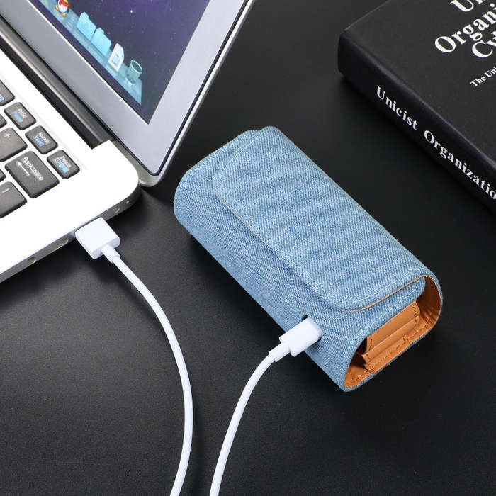For IQOS 3.0 / 3 DUO Portable Electronic Cigarette Case Storage Bag with Hand Strap(Blue)