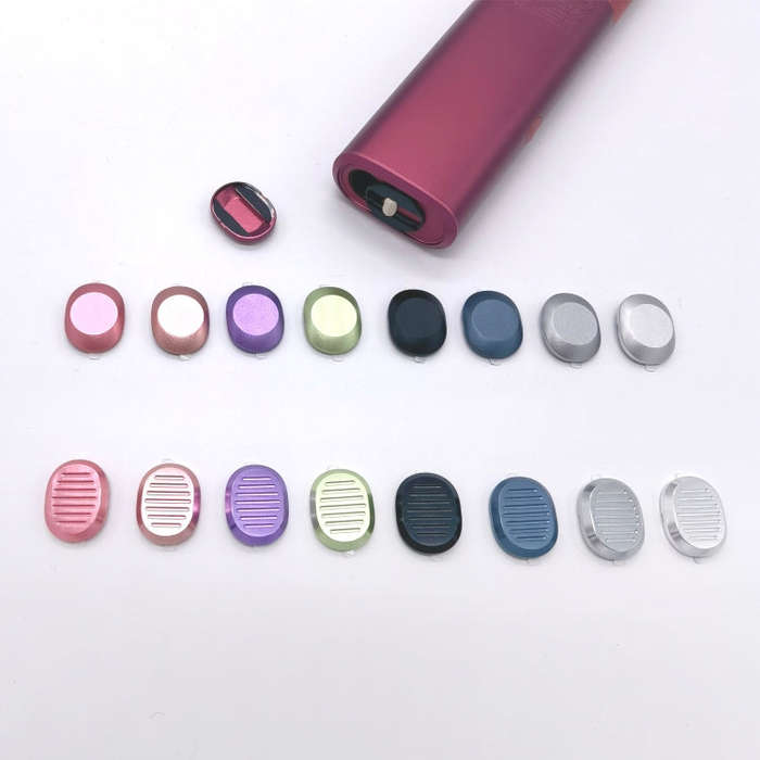 For IQOS ILUMA ONE E-cigarette Rod Replacement Decoration Color Cap with Removal Tool(Striped Green)