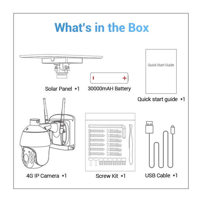 ESCAM QF724 3MP 24h Recording Cloud Storage PT 4G PIR Alarm IP Camera with Solar Panel, AU Signal...