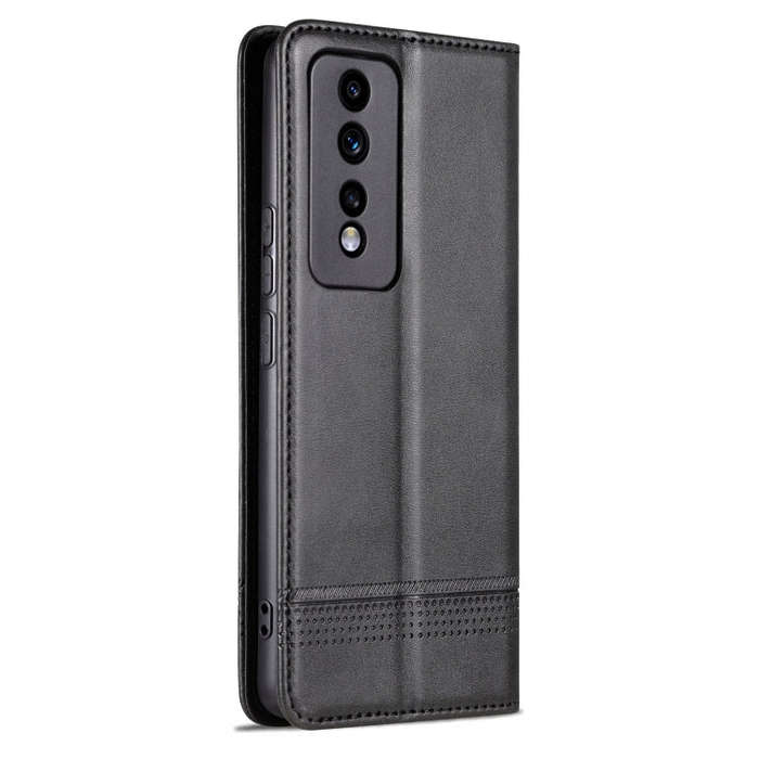 For Honor 80 GT AZNS Magnetic Calf Texture Flip Leather Phone Case(Black)
