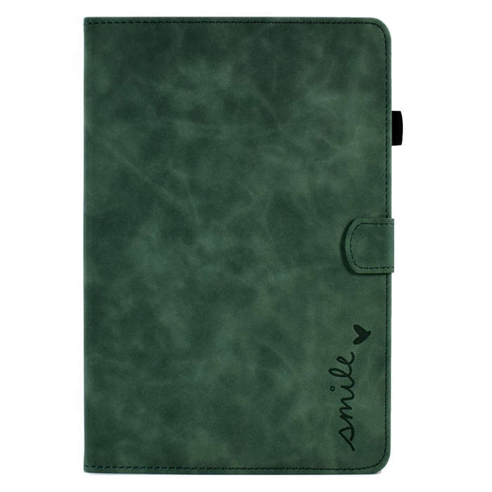For Huawei Matepad 10.4 2022 Embossed Smile Flip Leather Tablet Case(Green)