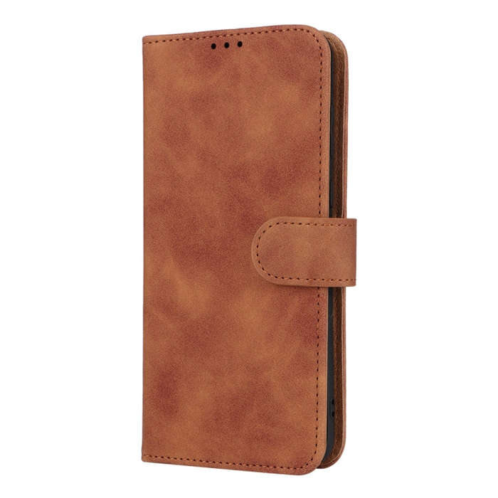 For Huawei P60 Art Skin Feel Magnetic Flip Leather Phone Case(Brown)