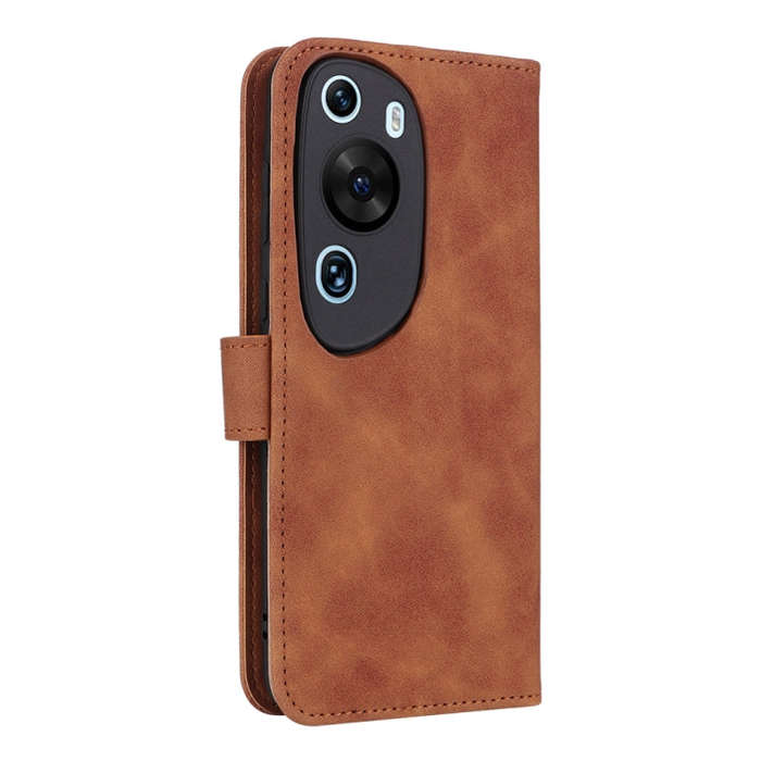 For Huawei P60 Art Skin Feel Magnetic Flip Leather Phone Case(Brown)