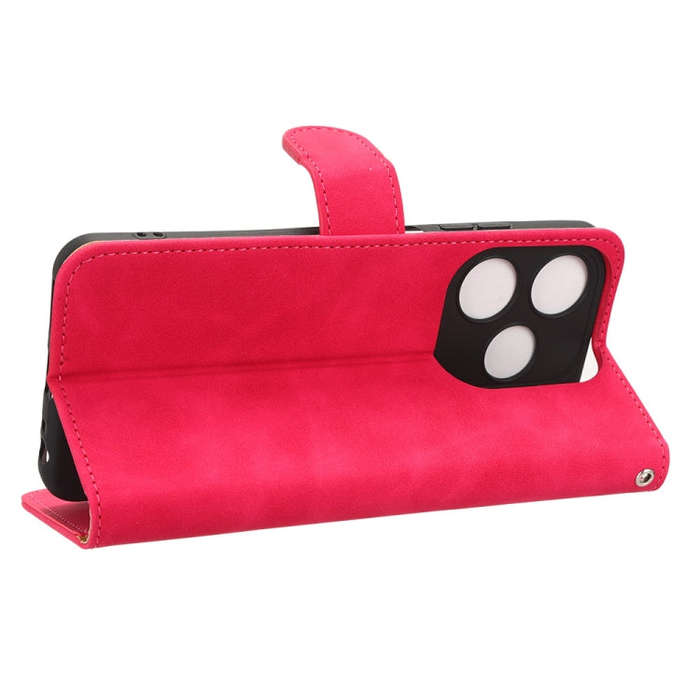 For TECNO Spark 10C Skin Feel Magnetic Flip Leather Phone Case(Rose Red)