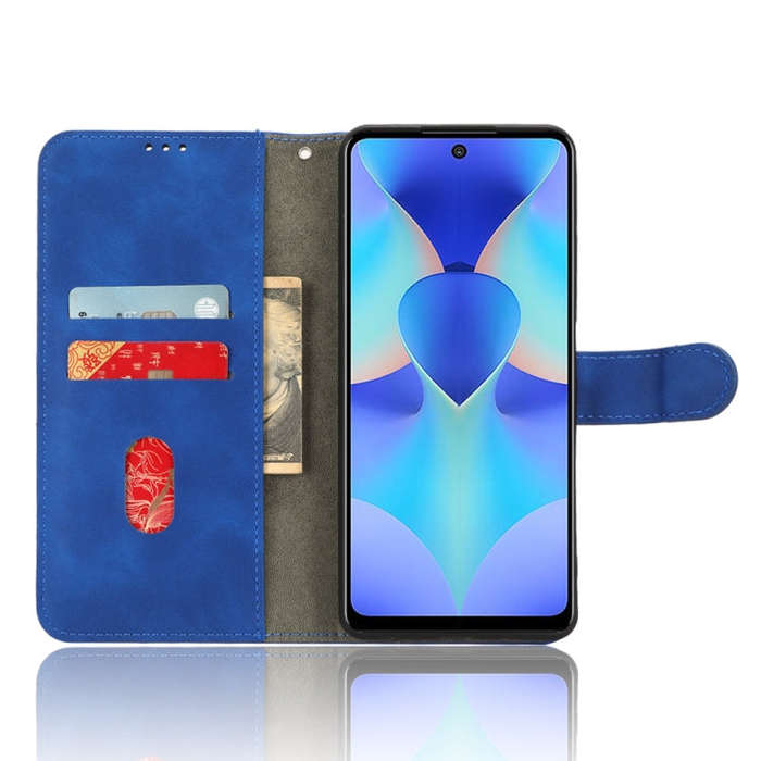 For TECNO Spark 10 Pro Skin Feel Magnetic Flip Leather Phone Case(Blue)