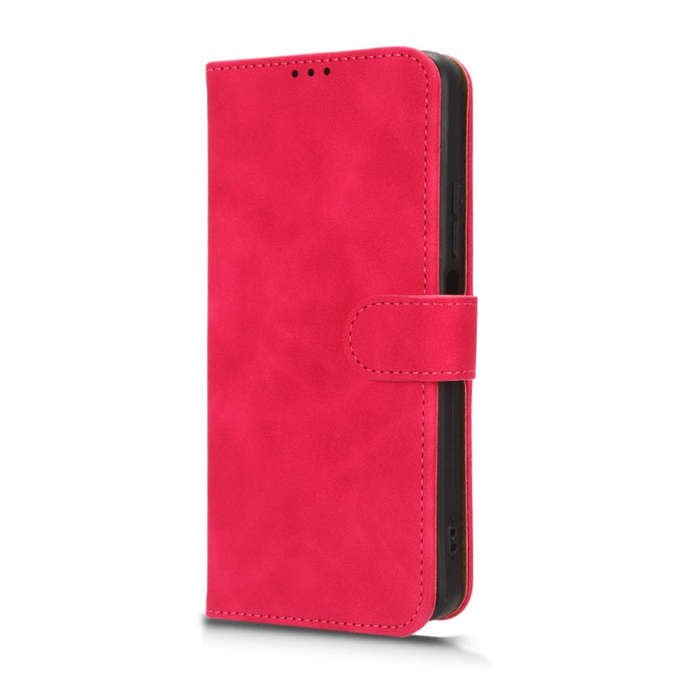 For TECNO Spark 10 Pro Skin Feel Magnetic Flip Leather Phone Case(Rose Red)