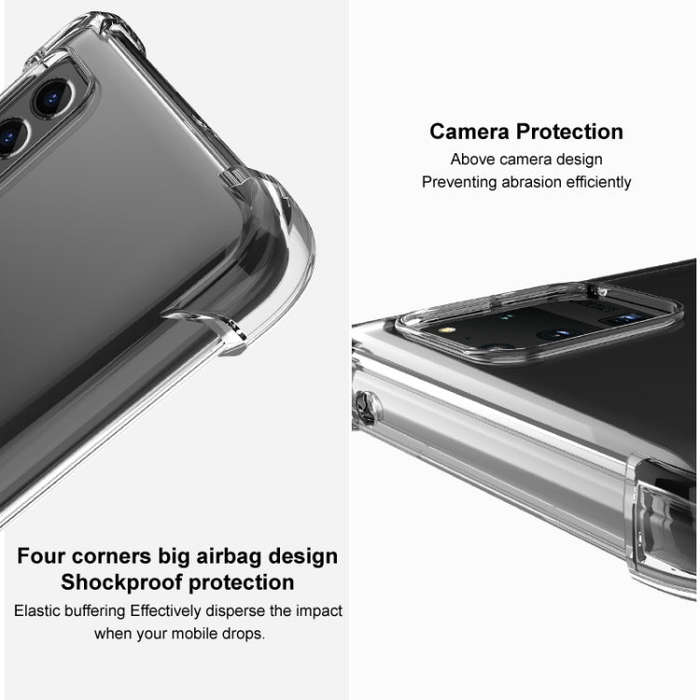 For Sony Xperia 1 V imak Shockproof Airbag TPU Phone Case(Transparent Black)