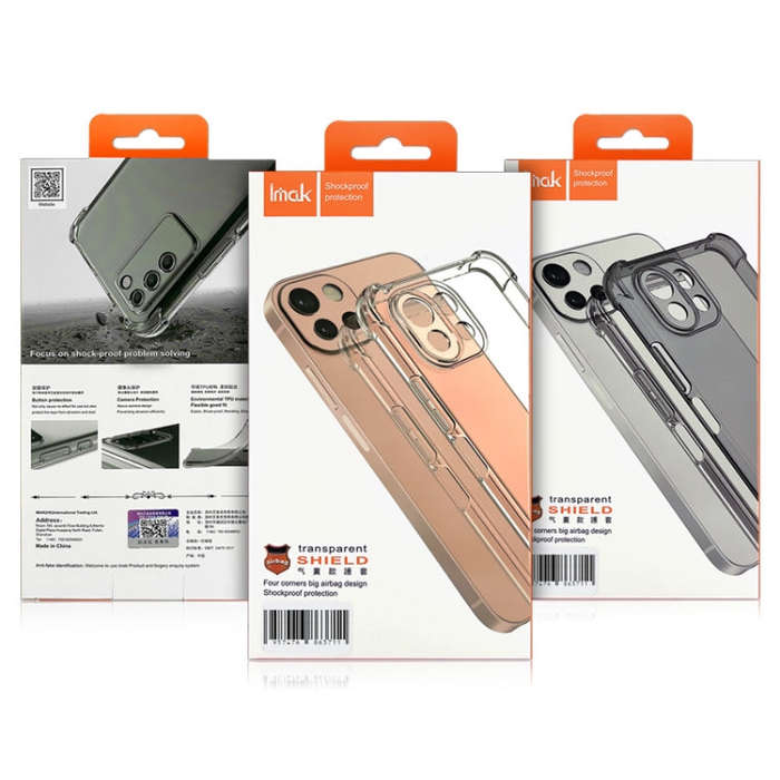 For Sony Xperia 1 V imak Shockproof Airbag TPU Phone Case(Transparent Black)