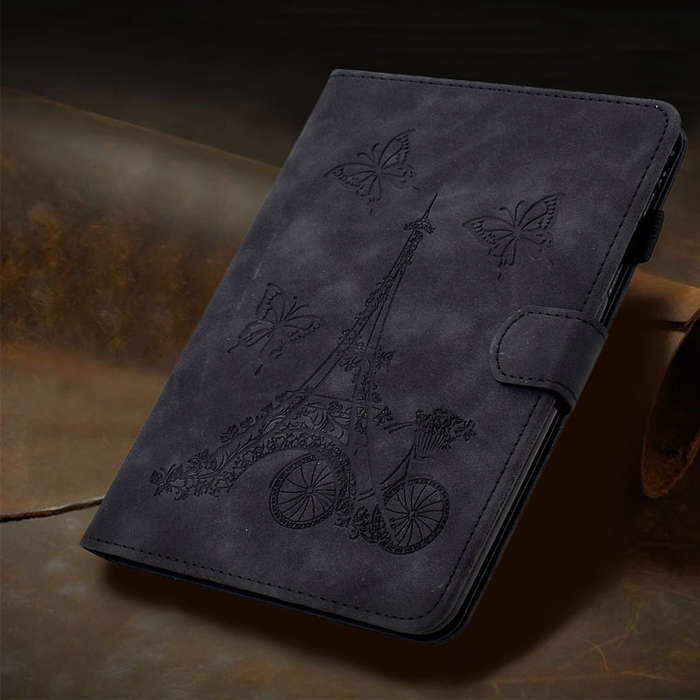For Huawei Matepad SE 10.4 2022 Tower Embossed Leather Tablet Case(Black)