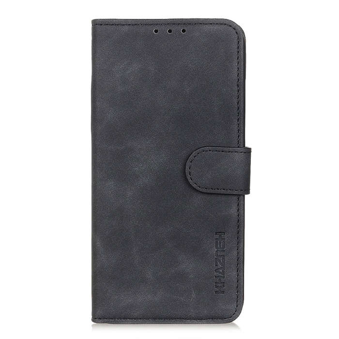 For Nokia C32 4G KHAZNEH Retro Texture Leather Phone Case(Black)