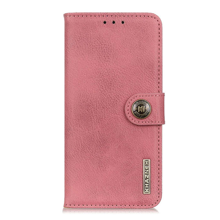 For Nokia C32 4G KHAZNEH Cowhide Texture Flip Leather Phone Case(Pink)