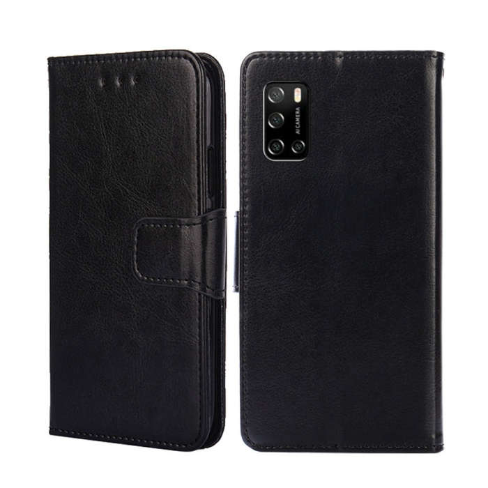 For Rakuten Big S Crystal Texture Leather Phone Case(Black)