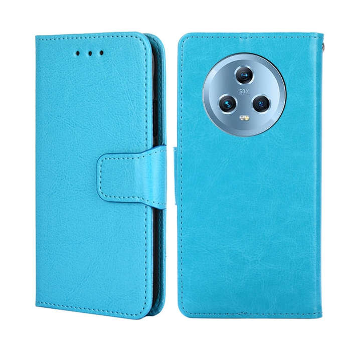 For Honor Magic5 Crystal Texture Leather Phone Case(Sky Blue)