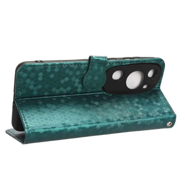 For Huawei P60 Art Honeycomb Dot Texture Leather Phone Case(Green)