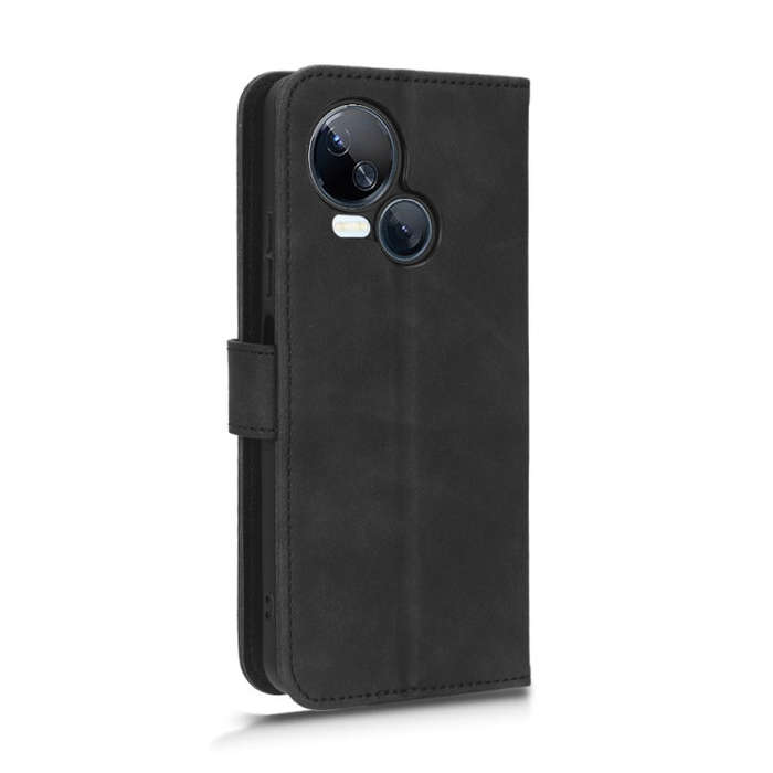 For TECNO Spark 10 5G Skin Feel Magnetic Flip Leather Phone Case(Black)