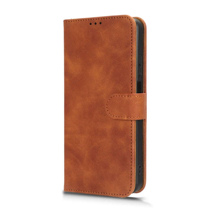 For Infinix Hot 30 Play Skin Feel Magnetic Flip Leather Phone Case(Brown)