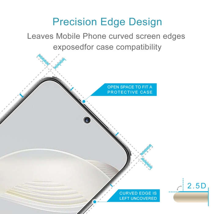 For Huawei nova 11 50pcs 0.26mm 9H 2.5D Tempered Glass Film
