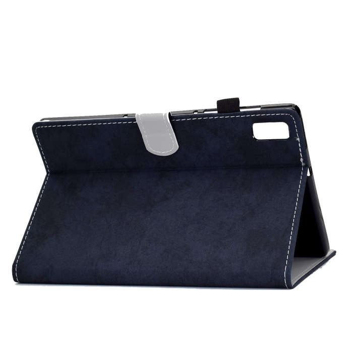 For Lenovo Tab P11 Gen 2 Marble Style Cloth Texture PU Tablet Protective Case(Dark Blue)