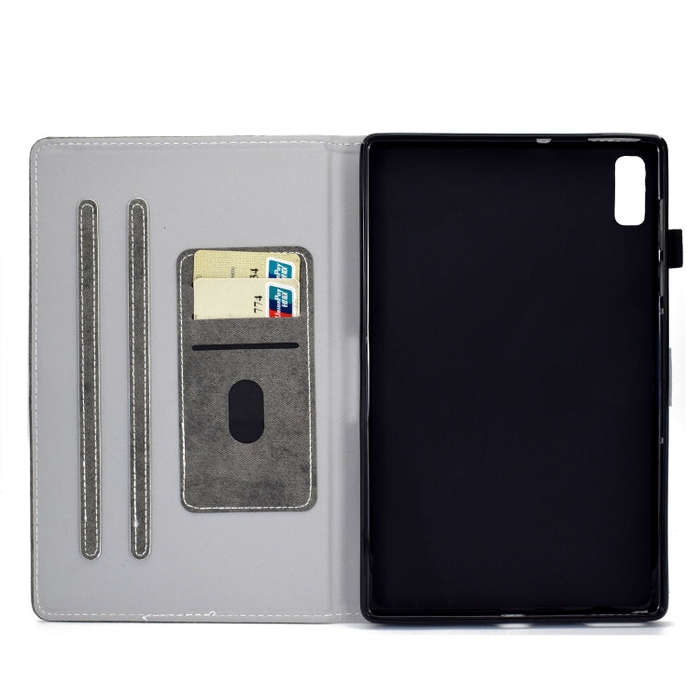 For Lenovo Tab P11 Gen 2 Marble Style Cloth Texture PU Tablet Protective Case(Grey)