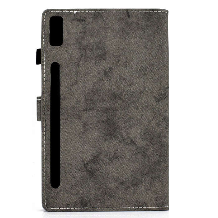 For Lenovo Tab P11 Pro Gen 2 Marble Style Cloth Texture PU Tablet Protective Case(Grey)