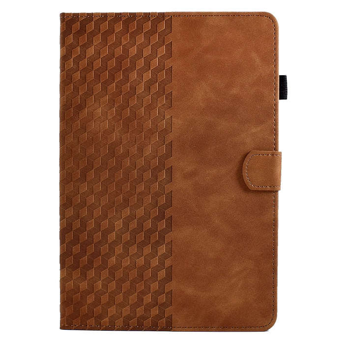 For Lenovo Tab P11 Gen 2 Rhombus Embossed Leather Tablet Case(Brown)
