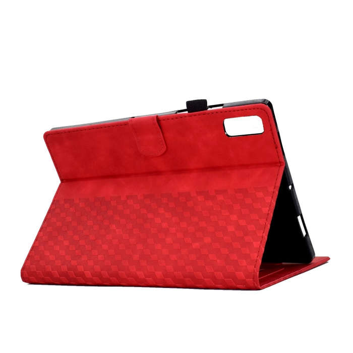 For Lenovo Tab P11 Gen 2 Rhombus Embossed Leather Tablet Case(Red)