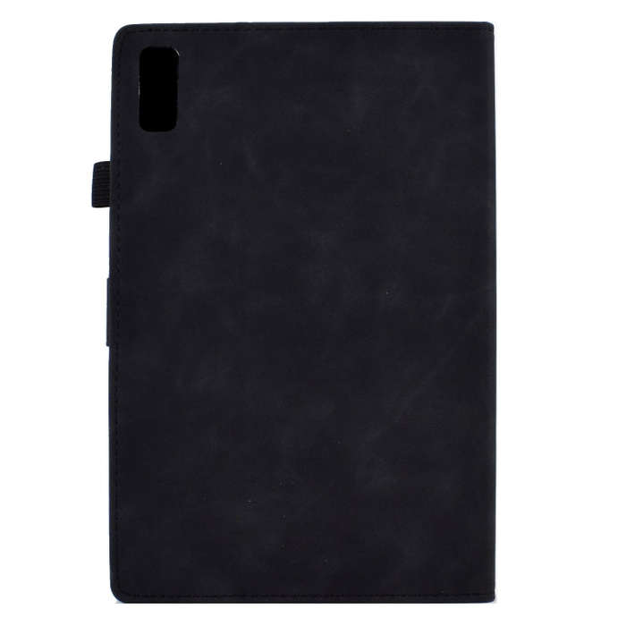 For Lenovo Tab M9 Peony Butterfly Embossed Leather Tablet Case(Black)