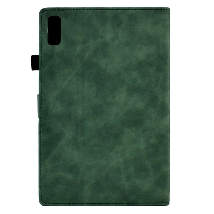 For Lenovo Tab P11 Gen 2 Peony Butterfly Embossed Leather Tablet Case(Green)