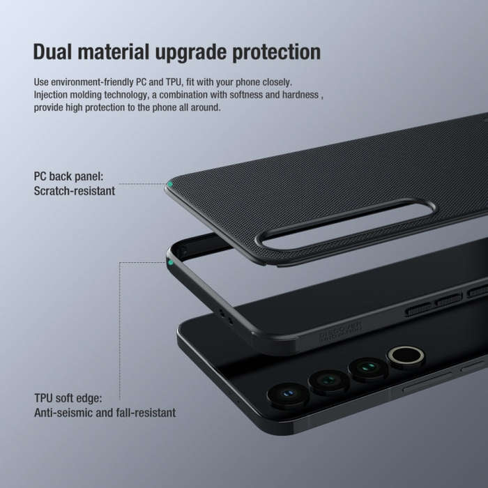 For Meizu 20 Pro NILLKIN Frosted Shield Pro PC + TPU Phone Case(Black)