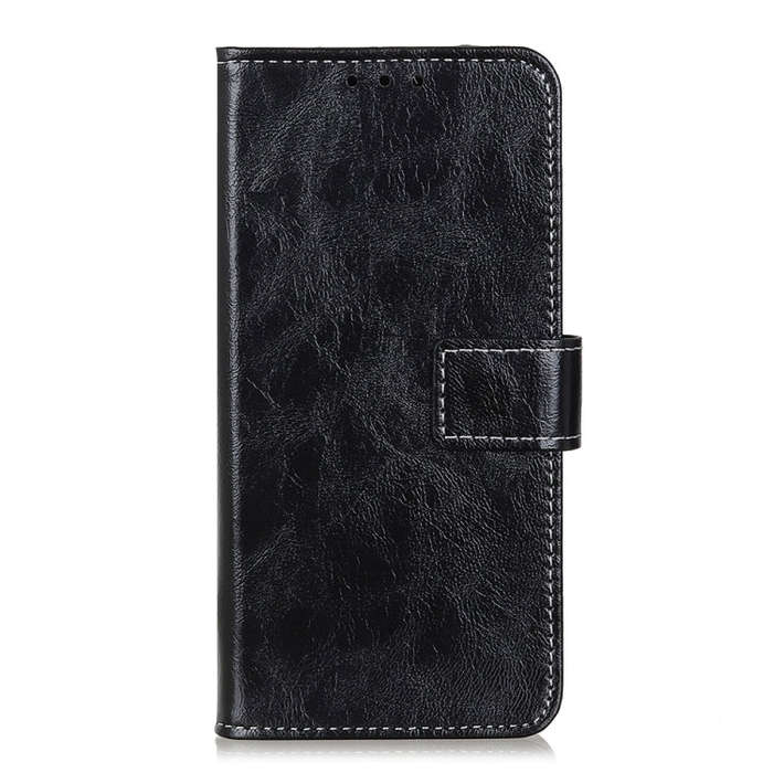 For Nokia C22 4G Retro Crazy Horse Texture Leather Phone Case(Black)