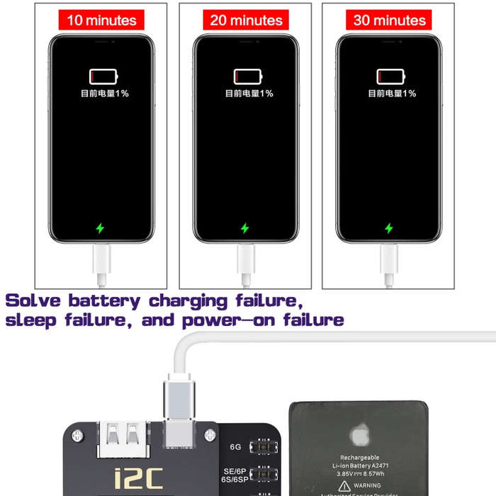 i2C KC01 Multi-function Comprehensive Battery Repair Instrument for iPhone 6-14 Pro Max, Version:...