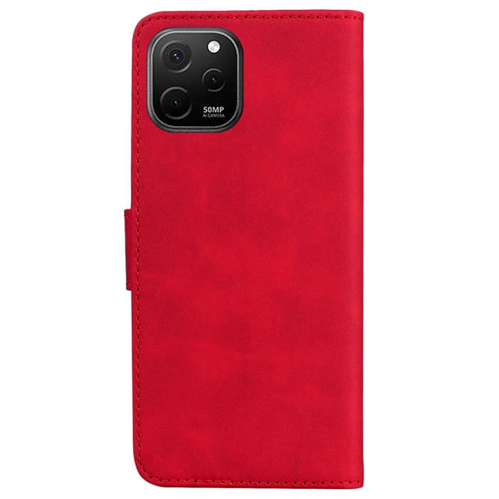 For Huawei nova Y61 / Enjoy 50z Skin Feel Pure Color Flip Leather Phone Case(Red)