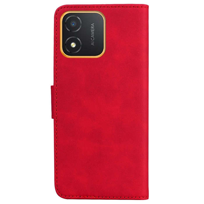 For Honor X5 Skin Feel Pure Color Flip Leather Phone Case(Red)
