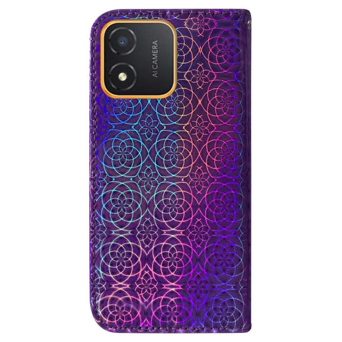 For Honor X5 Colorful Magnetic Buckle Leather Phone Case(Purple)