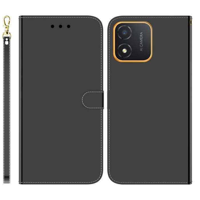 For Honor X5 Imitated Mirror Surface Leather Phone Case(Black)