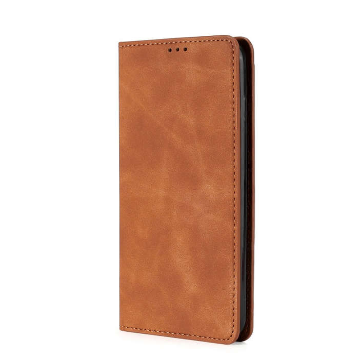 For Tecno Camon 19 / Camon 19 Pro Skin Feel Magnetic Horizontal Flip Leather Phone Case(Light Brown)