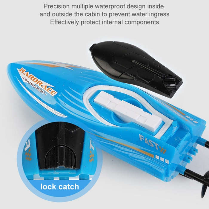 JJR/C S8 2.4G Mini RC Upright High Speed Stunt Boat(Blue)