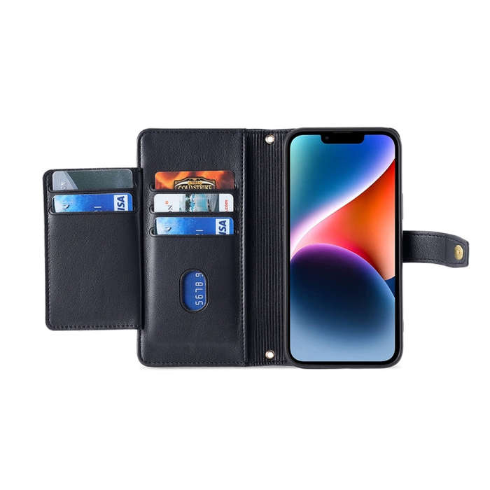 For Infinix Smart 7 Sheep Texture Cross-body Zipper Wallet Leather Phone Case(Black)