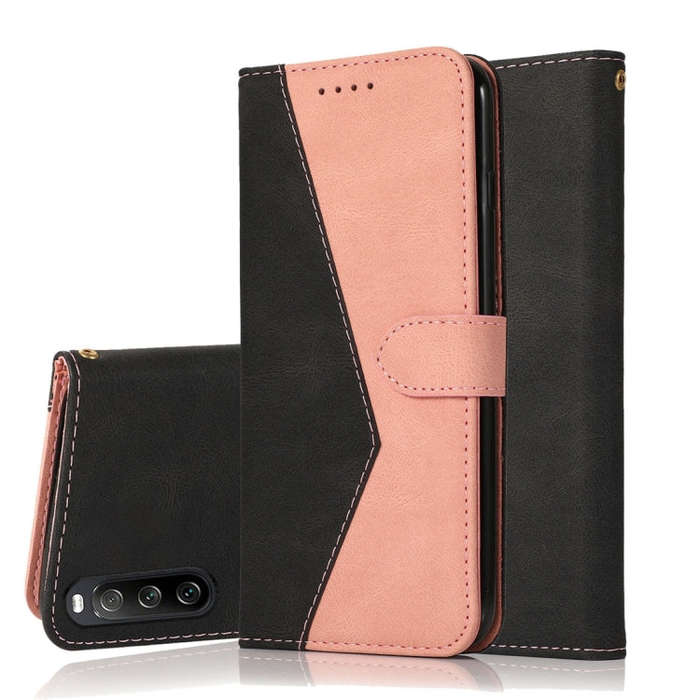 For Sony Xperia 10 V 2023 Dual-color Stitching Leather Phone Case(Black Rose Gold)