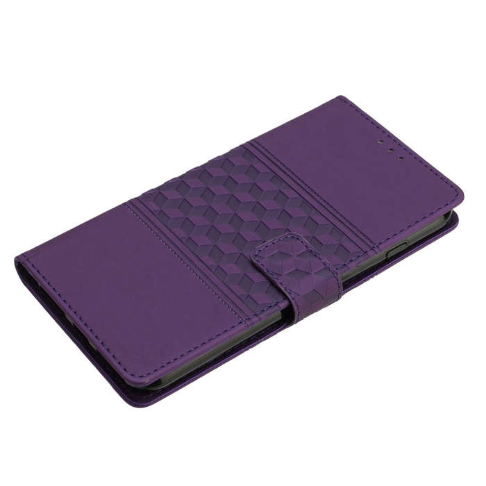 For Google Pixel 8 Diamond Embossed Skin Feel Leather Phone Case with Lanyard(Purple)
