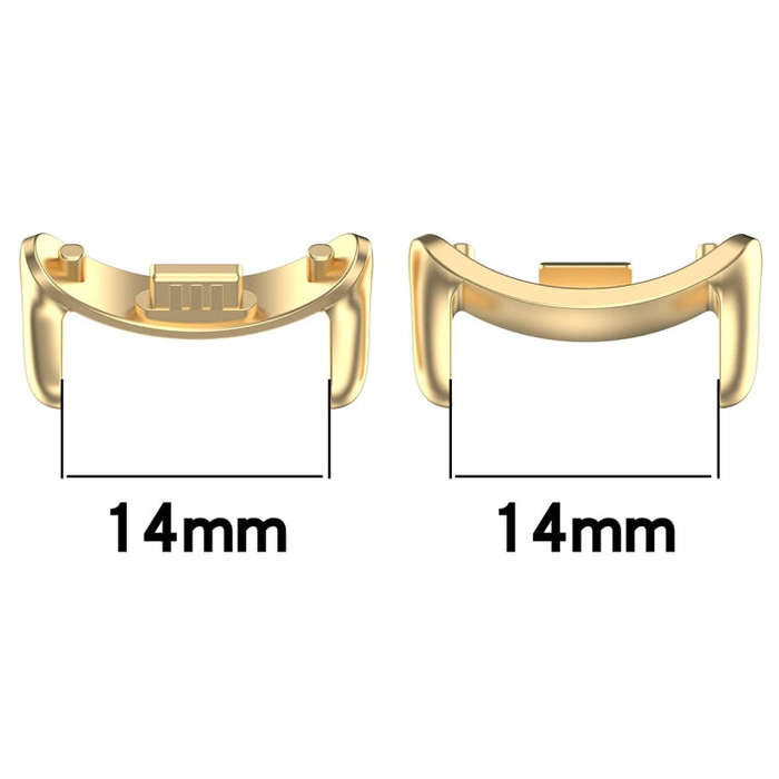 For Xiaomi Mi Band 8 1 Pair Stainless steel Metal Watch Band Connector(Gold)