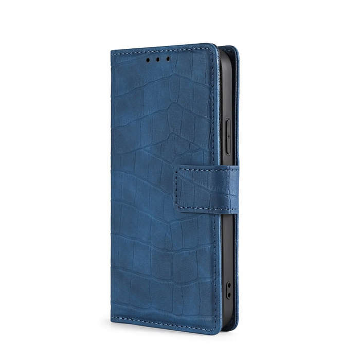 For Tecno Pova 4 Pro Skin Feel Crocodile Magnetic Clasp Leather Phone Case(Blue)