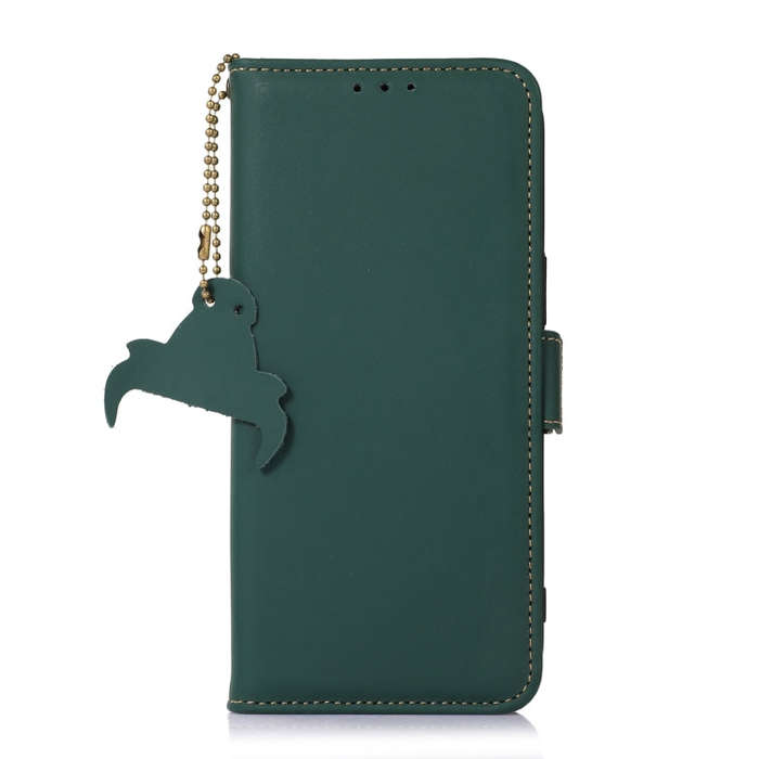 For Google Pixel 8 Pro Genuine Leather Magnetic RFID Leather Phone Case(Green)