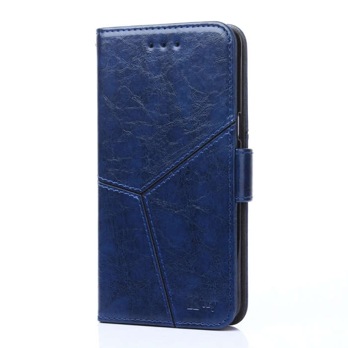 For Tecno Camon 19 / 19 Pro Geometric Stitching Flip Leather Phone Case(Blue)