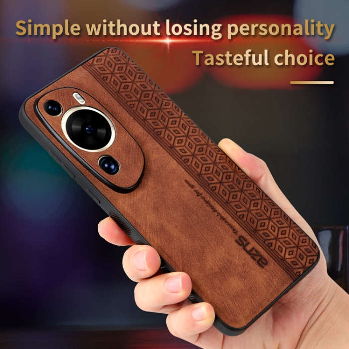 For Huawei P60 Art AZNS 3D Embossed Skin Feel Phone Case(Sapphire Blue)