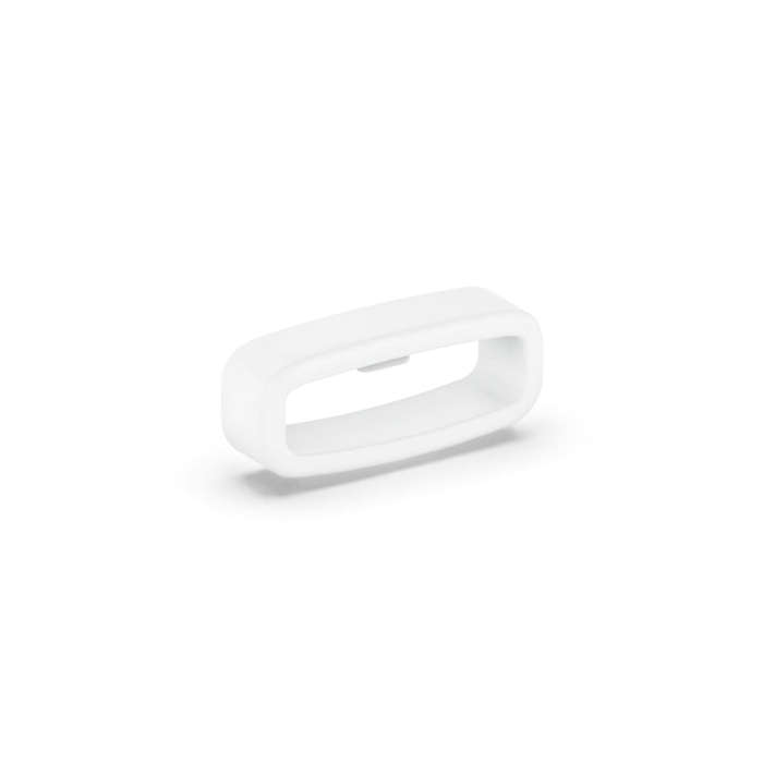 22mm 10pcs Universal Watch Band Fixed Silicone Ring Safety Buckle(White)