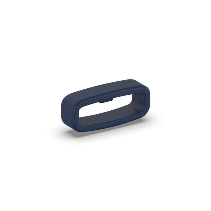22mm 10pcs Universal Watch Band Fixed Silicone Ring Safety Buckle(Navy Blue)