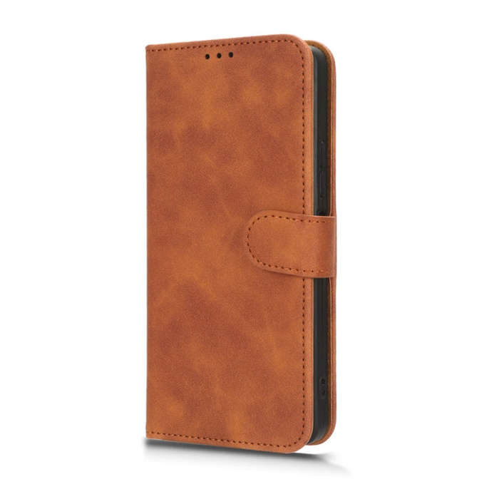 For TECNO Camon 20 Pro Skin Feel Magnetic Flip Leather Phone Case(Brown)